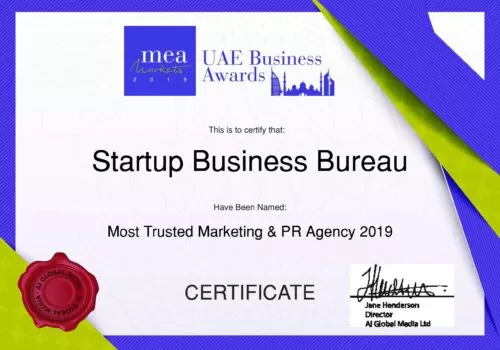 2019 MEA UAE Business Certificate