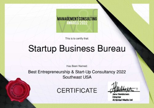 2022 Management Consulting Awards Certificate